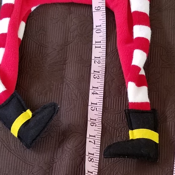 NWT SANTA CHRISTMAS HAT RED WHITE BLACK - Picture 7 of 8